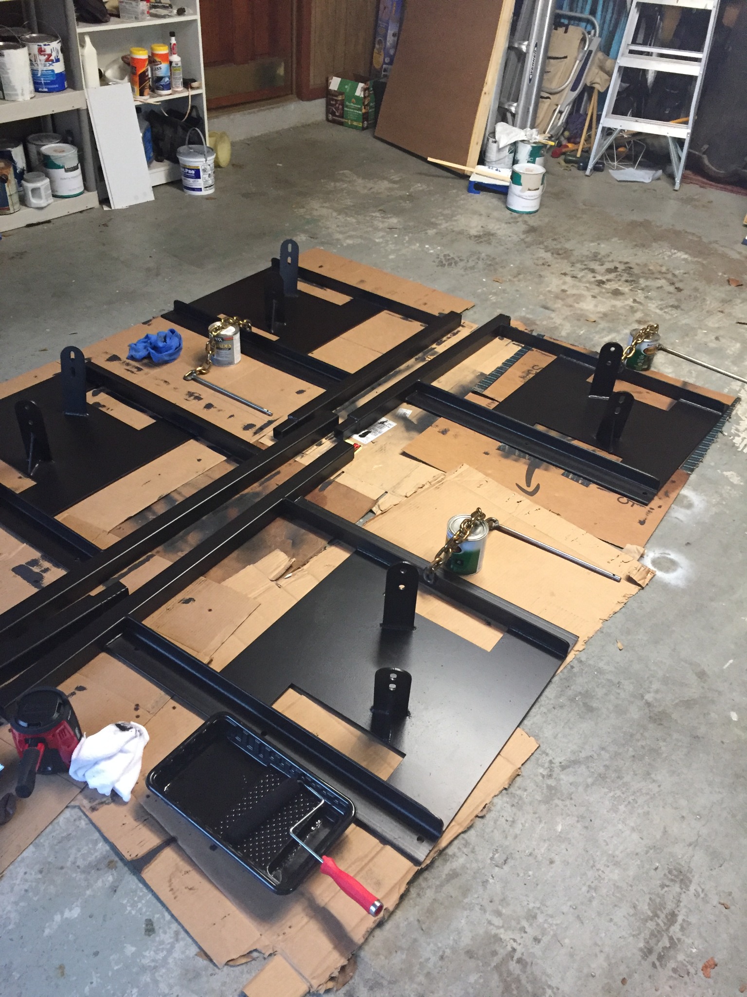 MotoKeep rack fabrication and painting