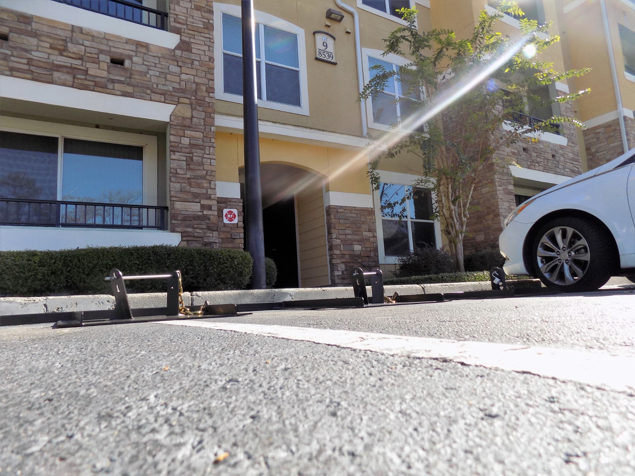 MotoKeep System™ motorcycle parking detail